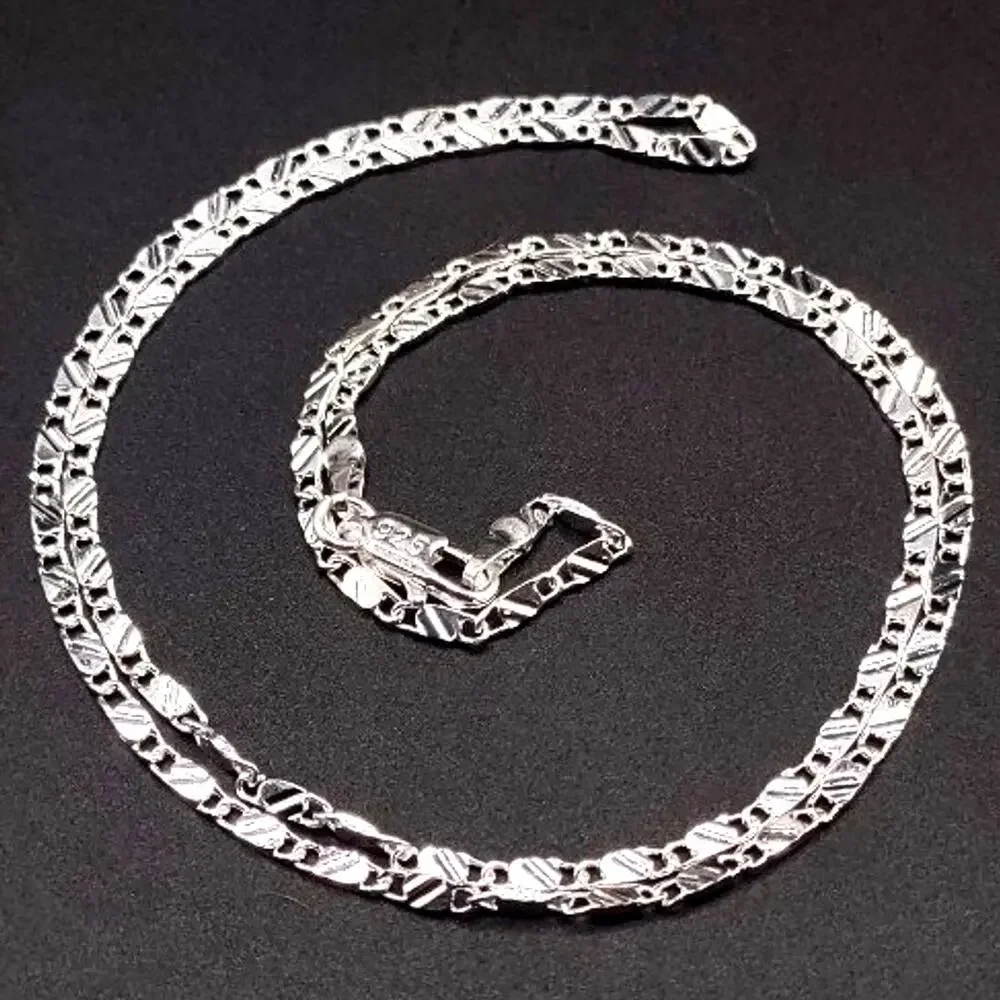 22 in. 925 Sterling Silver 2mm Spanish Chain Necklace Birthday Anniversary Gift